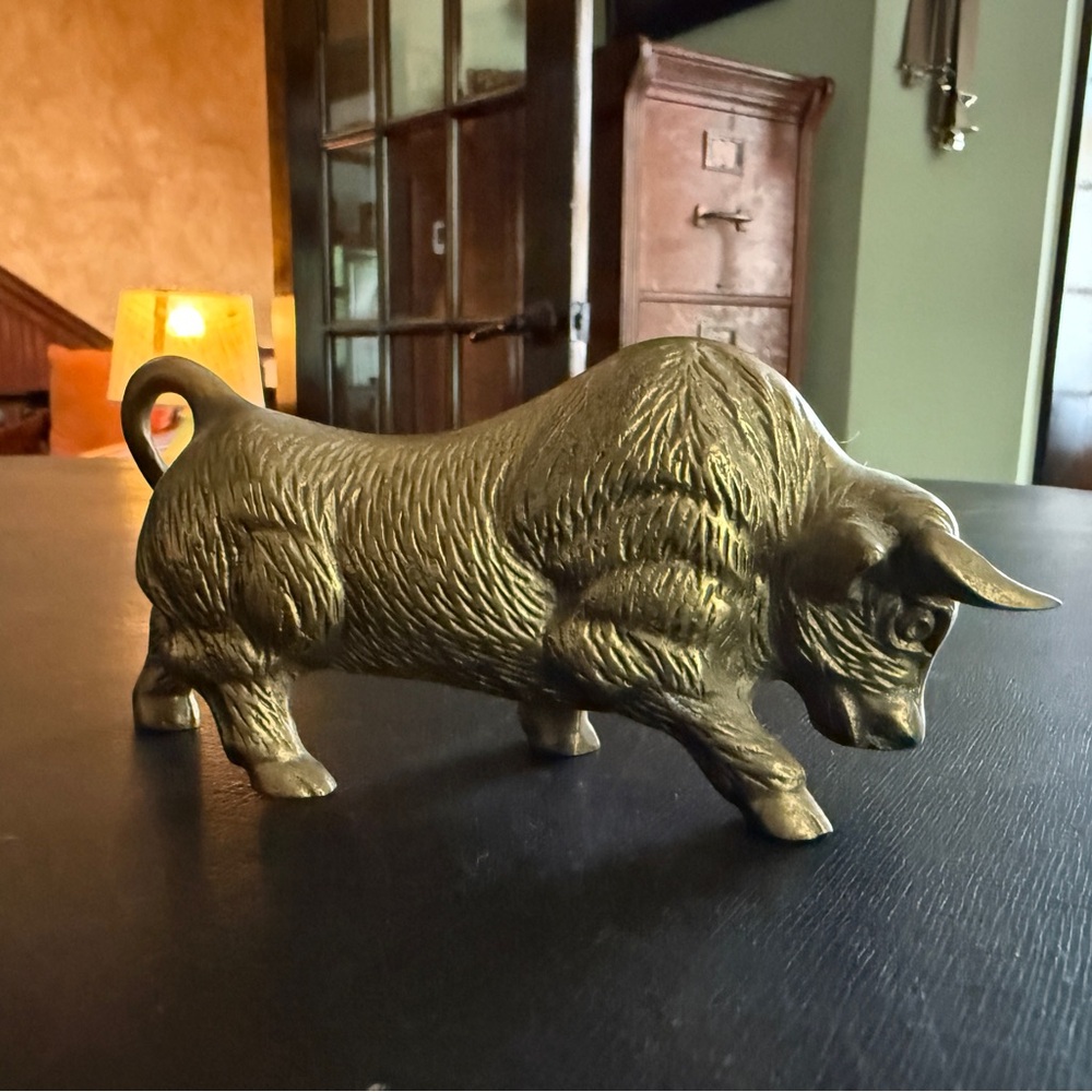 Brass Bull Figurine